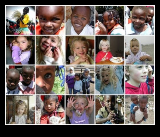 Πολιτιστικό Κολάζ Μια γιορτή εκλεκτικών και διαφορετικών ονομάτων μωρών