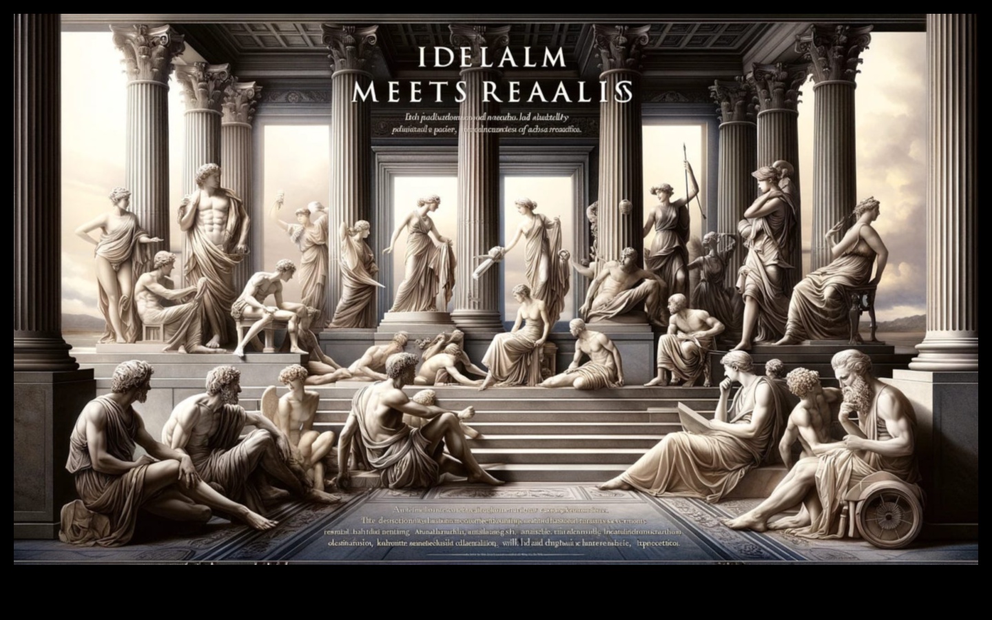 Epic Symmetry: Harmonizing Balance in Neoclassical Art Creation