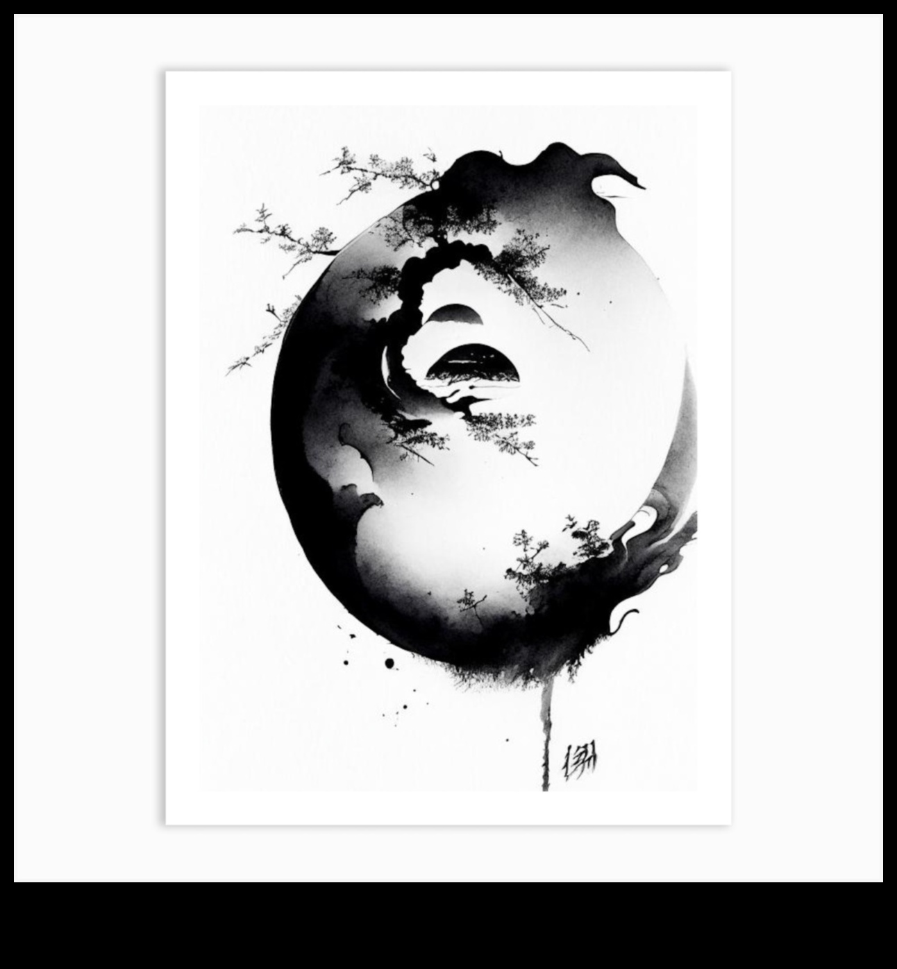 Ασπρόμαυρη Αρμονία: Επίτευξη ισορροπίας στην τέχνη μελανιού