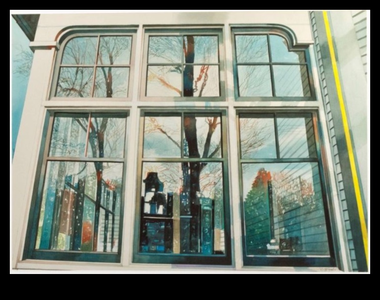 Αρχιτεκτονικές αντανακλάσεις: Σχέδιο κτιρίων σε ακουαρέλα