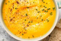 Roasted Acorn Squash and Carrot Soup Recipe