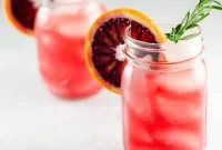 Blood Orange Cocktail with Winter Herbs & Citrus Twist