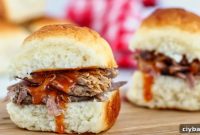Smoky Pulled Pork Sliders on Sweet Hawaiian Rolls
