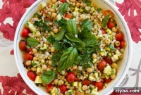 Garden Vegetable and Herb Farro Salad Recipe
