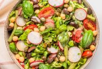 Vegan Niçoise Salad Recipe with Crispy Tofu and Olives