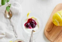 Lemon Panna Cotta with Fresh Blueberries Recipe