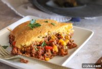 Hearty Cowboy Cornbread Casserole Bake