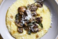 Creamy Sage Butter Polenta with Sautéed Mushrooms