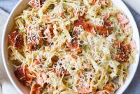 Cajun Salmon Alfredo with Creamy Garlic Parmesan Sauce