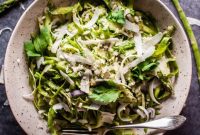 Crisp Shaved Asparagus Salad with Lemon Parmesan Dressing