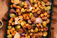 Autumn Sheet-Pan Sausage with Roasted Fall Vegetables
