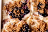 Blueberry Muffin Cinnamon Rolls with Cream Cheese Glaze