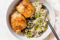 One-Pot Chicken, Mushroom & Pea Rice Skillet Recipe