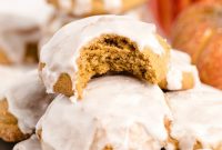 Iced Pumpkin Cookies Recipe with Cream Cheese Frosting