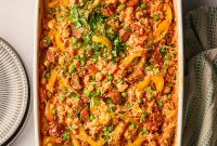 One-Pan Chorizo and Rice Bake: Dump, Bake, Serve