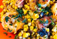 Blackstone Shrimp with Bacon and Grilled Corn