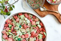 Festive Christmas Puppy Chow Snack Mix Recipe