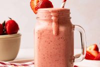Creamy Vegan Strawberry Milkshake Recipe for Summer