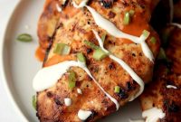 Grilled Buffalo Chicken Sandwich with Tangy Blue Cheese Slaw