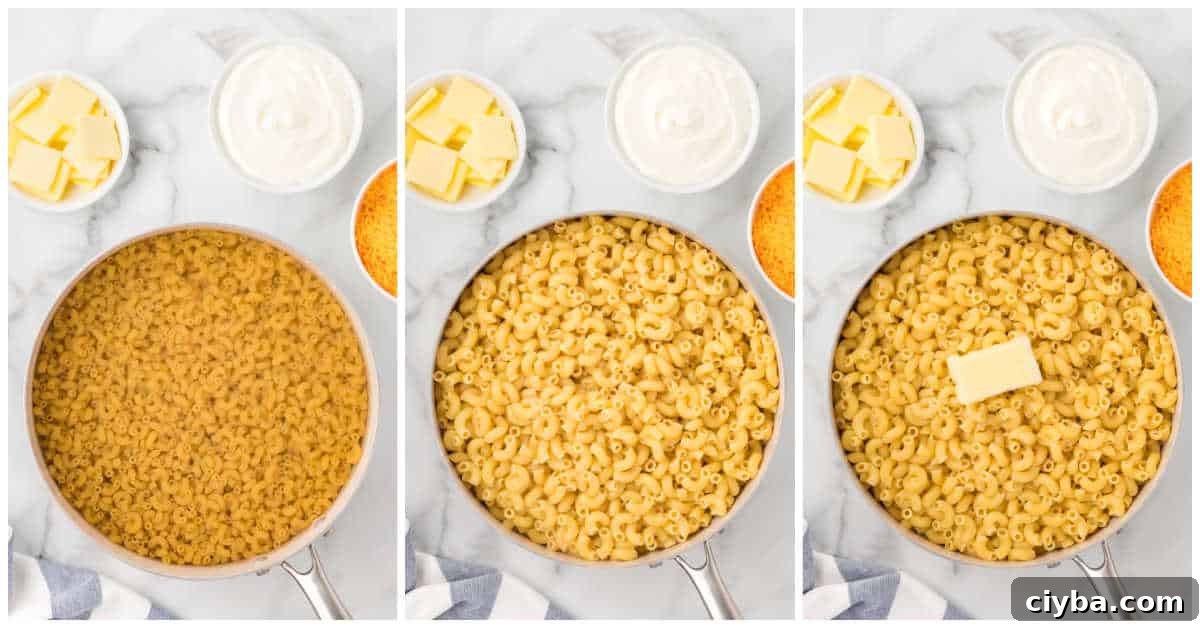 Creamy Stovetop Mac and Cheese Recipe in 20 Minutes 4 Steps to make stovetop mac and cheese.