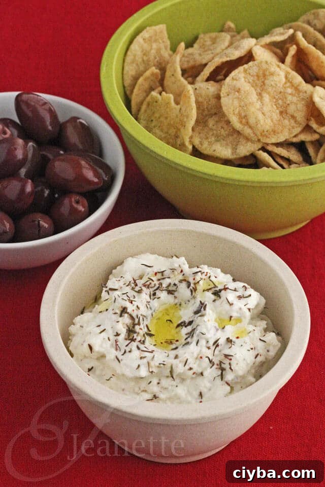 Feta Yogurt Dip with Za'atar - tangy, deliciously healthy dip