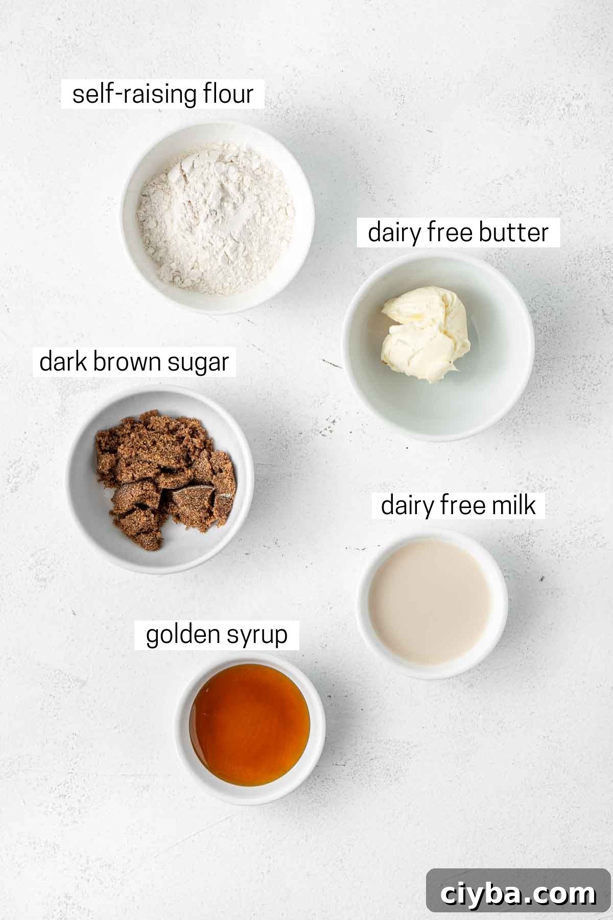 Ingredients for butterscotch mug cake