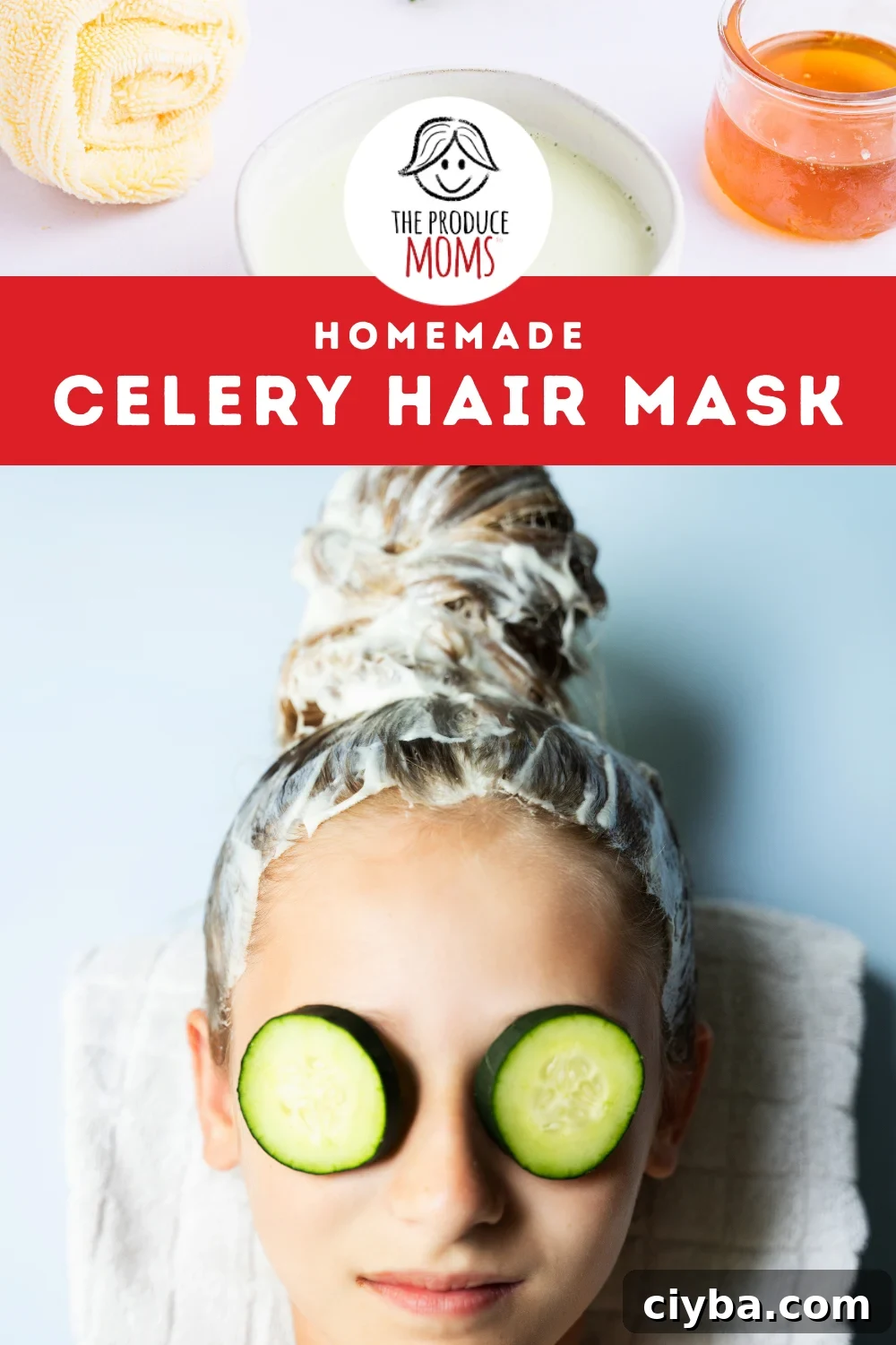 Revitalize Hair with a Homemade Celery Mask for Shine and Growth 10 Pinterest Pin: Celery Hair Mask