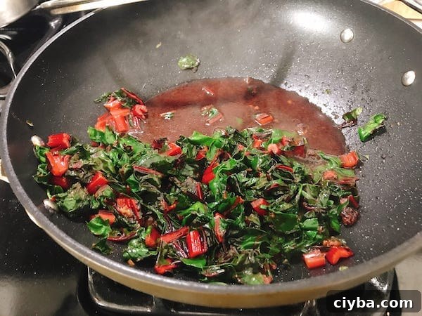 Sautéed Swiss Chard with Chickpea Miso Butter Recipe 9 Saute Swiss Chard