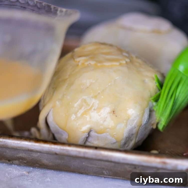 eggwash on beef wellington