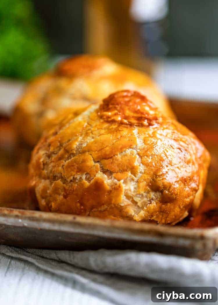 close up of Individual Beef Wellingtons