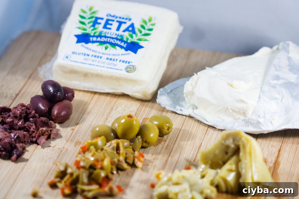 Mediterranean Feta Cheese Log