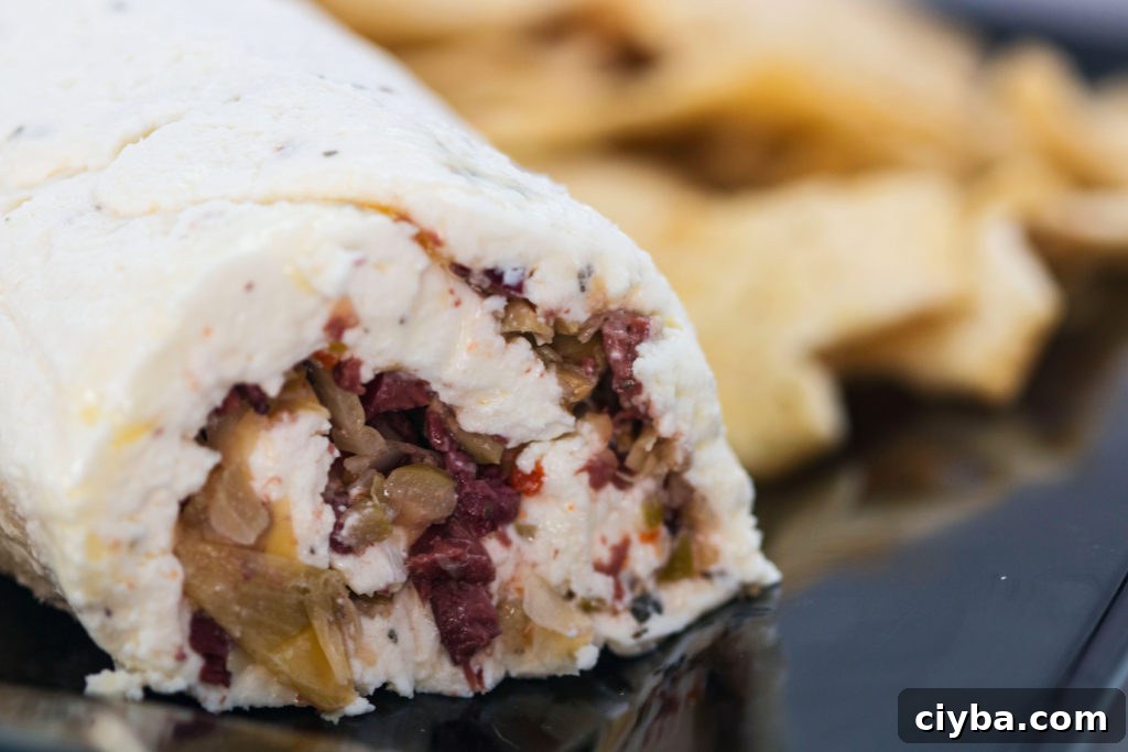 Mediterranean Feta Cheese Log