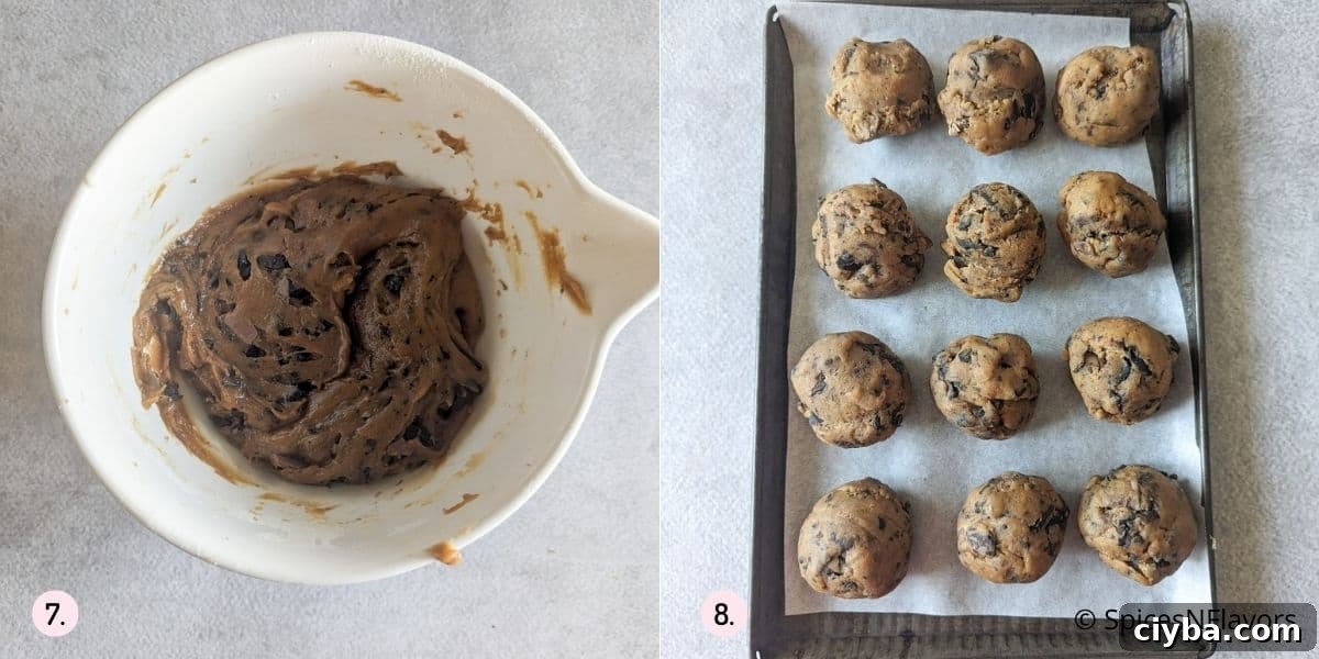 form the cookie dough into balls