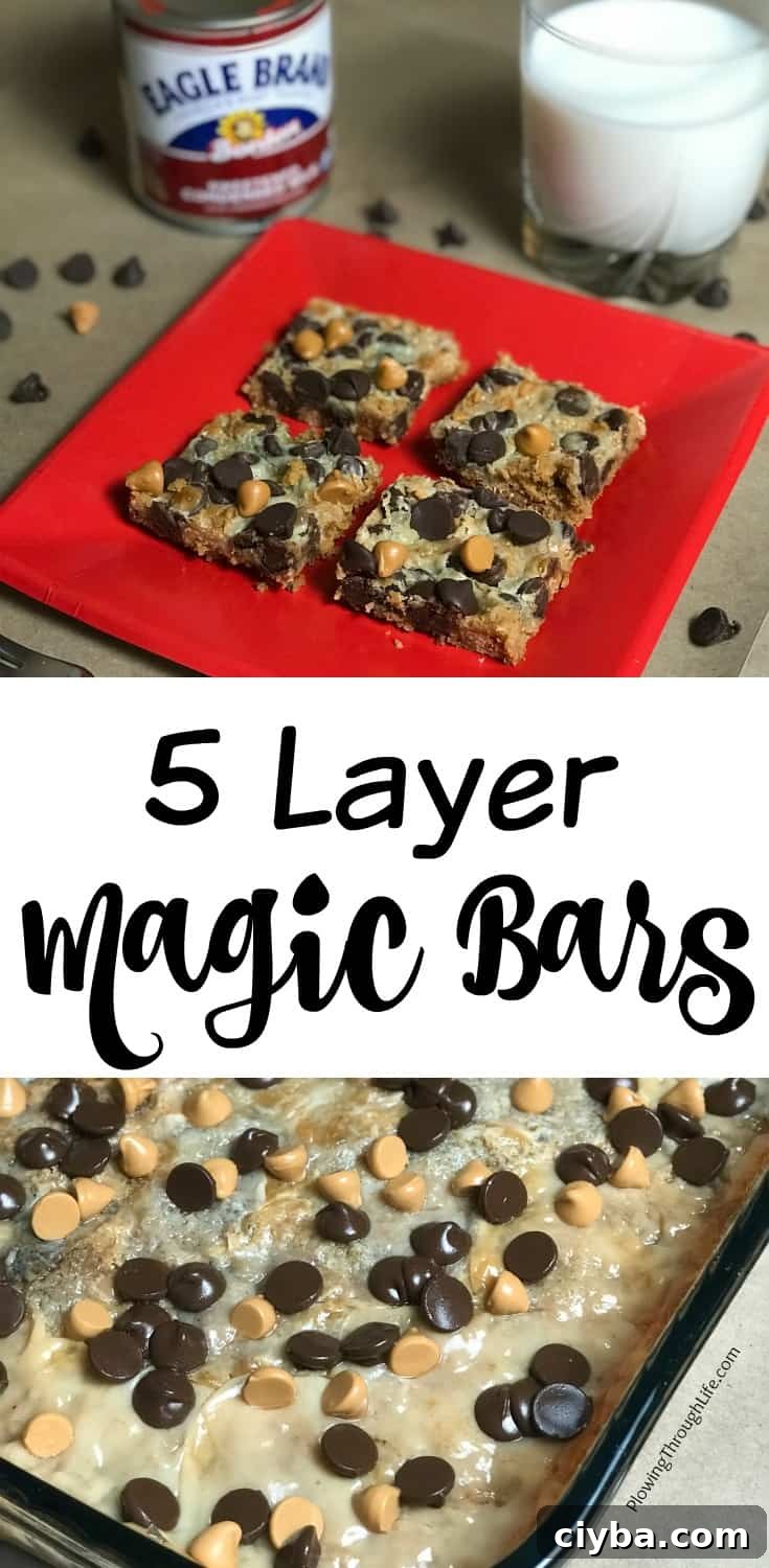 five to seven layer bar cookies with Eagle brand milk