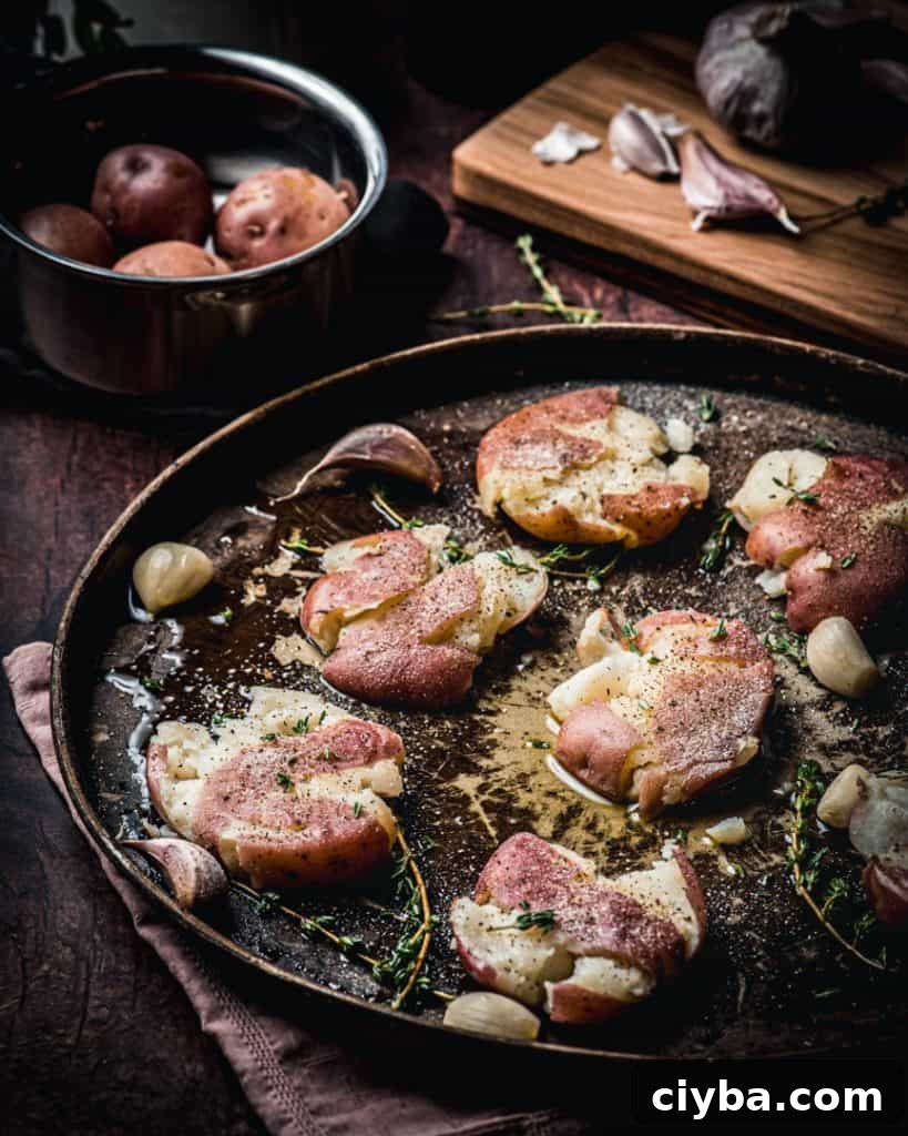 Farmhouse Ranch Smashed Potatoes