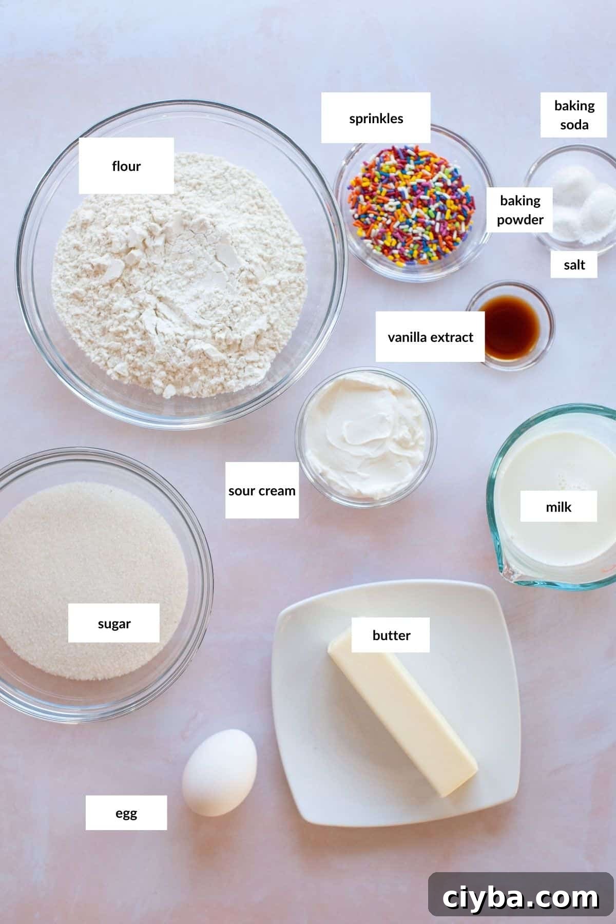 confetti cupcake ingredients