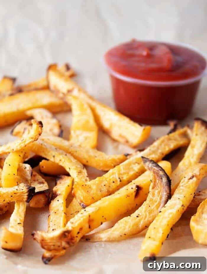 keto fries in front of tub of ketchup