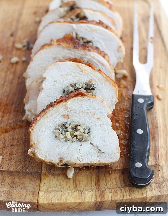 Wild Rice Stuffed Turkey Breast