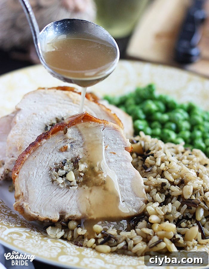 Wild Rice Stuffed Turkey Breast