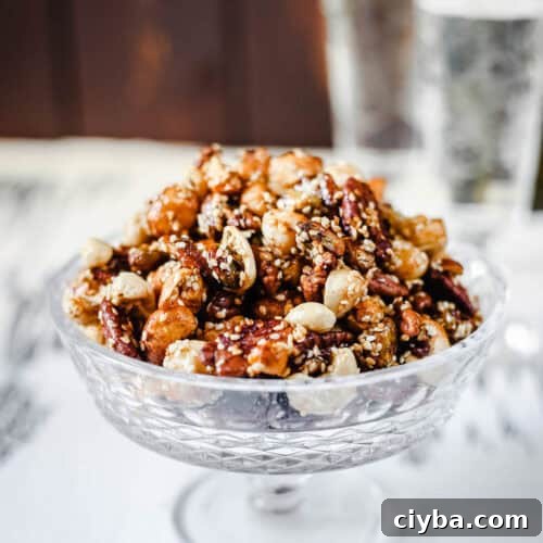 Christmas Nuts in a serving dish.