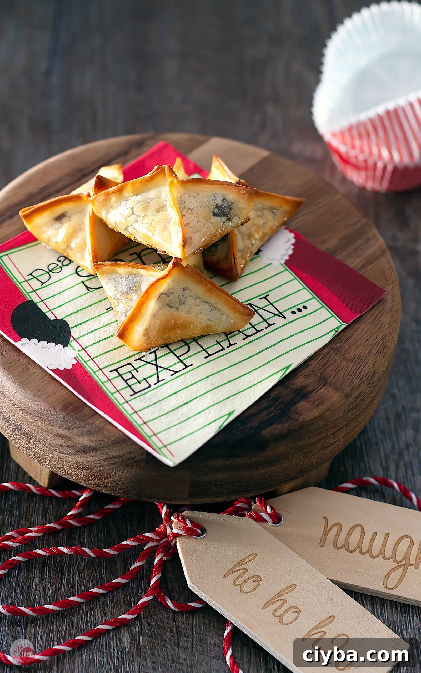 Turtle Wonton Kisses: Chocolate-Peanut Butter Candy Recipe 8 These Turtle Wonton Kisses make great edible gifts for the holidays