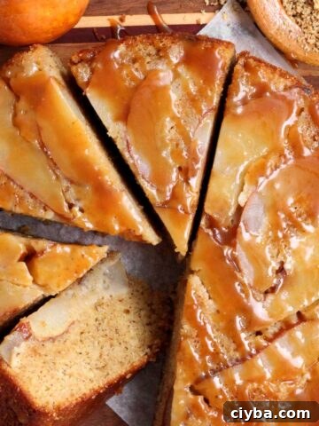 brown butter hazelnut pear cake