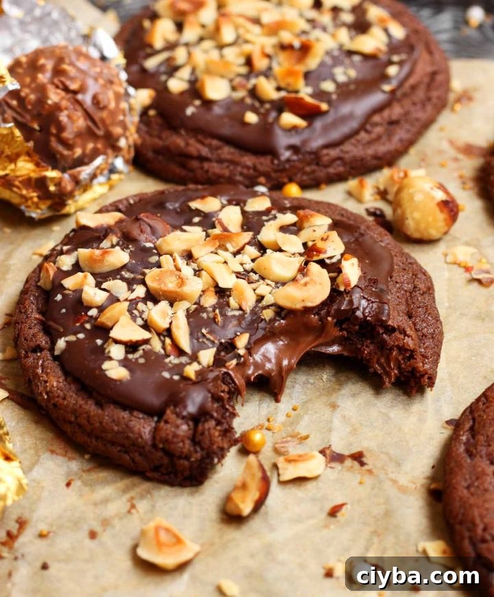 stack of Ferrero rocher cookie with bite