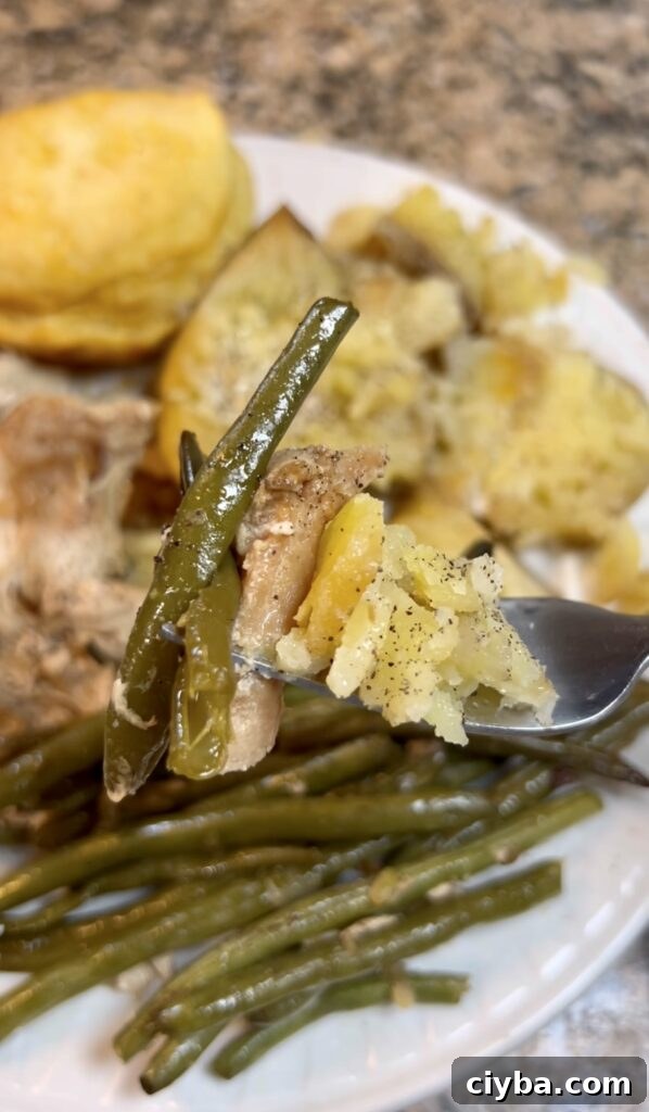 Crockpot Chicken with Potatoes and Green Beans