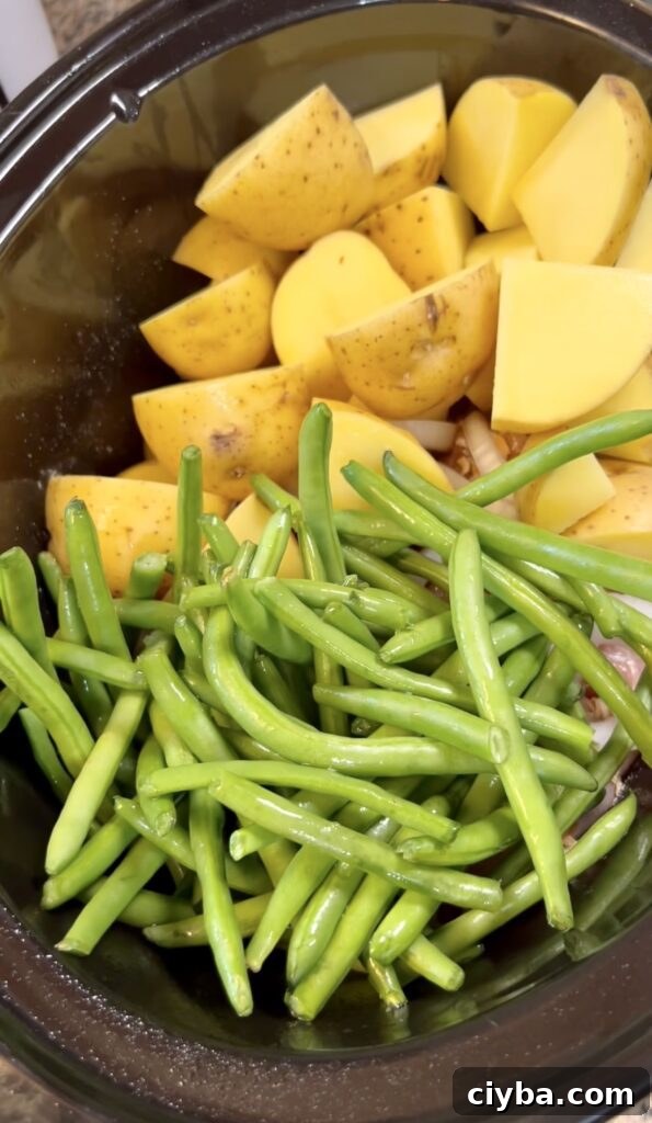 Crockpot Chicken with Potatoes and Green Beans