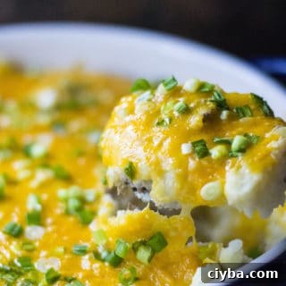 Turkey Shepherd's Pie on a serving spoon