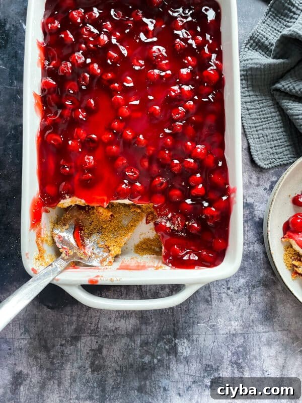 Cherry dessert ready to serve