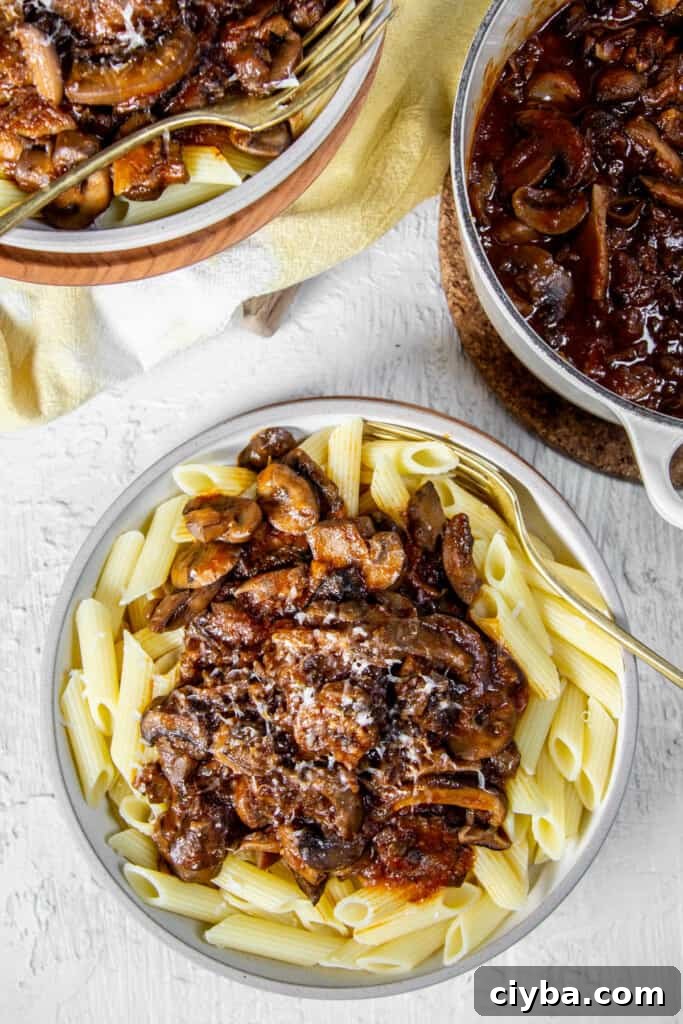 a bowl of Mushroom ragu