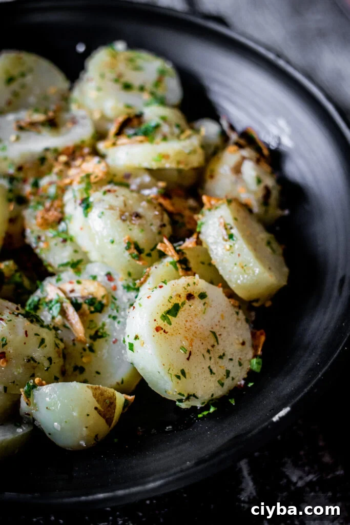 a bowl of Italian potatoes
