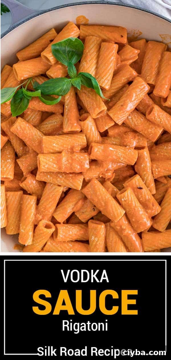 titled image (and shown): vodka sauce rigatoni